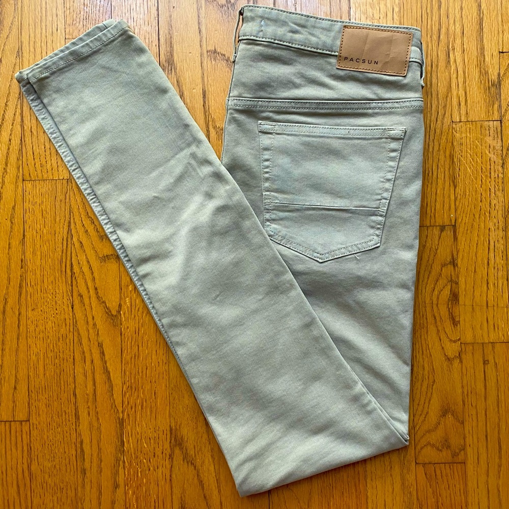 Pacsun Stacked Skinny Jean Khaki